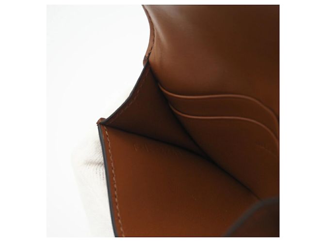 Céline Portacarte in tela Celine Triomphe Marrone - vista 12