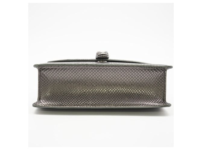 Bulgari Borsa a Spalla Bvlgari Serpenti Molten Karung Chain Argento - vista 9