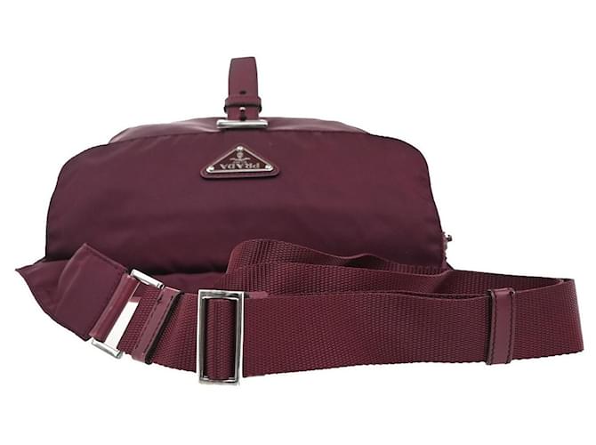 Borsa Messenger Prada Printed Tessuto Small Rosso - vista 5
