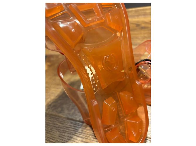 Sandali Gucci Jelly Logo GG Arancioni Arancione - Ansicht 3
