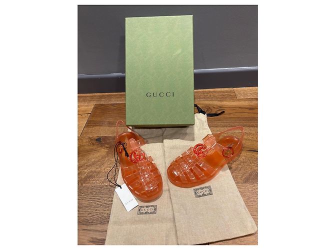 Sandali Gucci Jelly Logo GG Arancioni Arancione - Ansicht 5