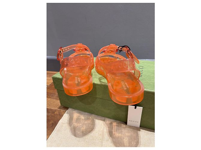 Sandali Gucci Jelly Logo GG Arancioni Arancione - Ansicht 7