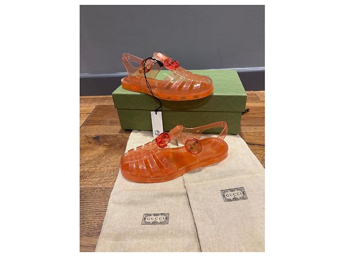 Sandali Gucci Jelly Logo GG Arancioni Arancione - Ansicht 8