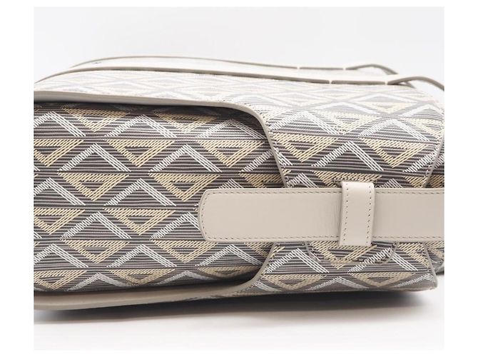 Bolsa tote de couro cinza e branco Christian Dior Marrom - vista 4