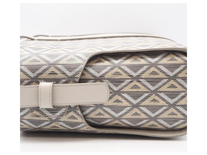Bolsa tote de couro cinza e branco Christian Dior Marrom - vista 5