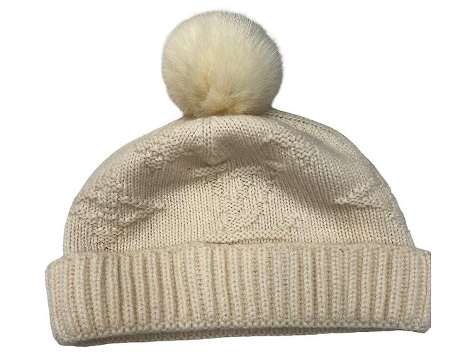 Beanie in Cachemire Medio Louis Vuitton Bianco - vista 2