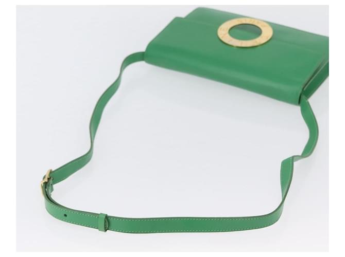 Céline Celine Circle Logo Leather Verde - vista 7