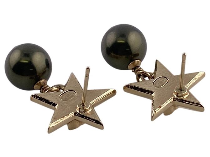 Orecchini a perla stella Coco Mark A17C di Chanel D'oro Verde - vista 4