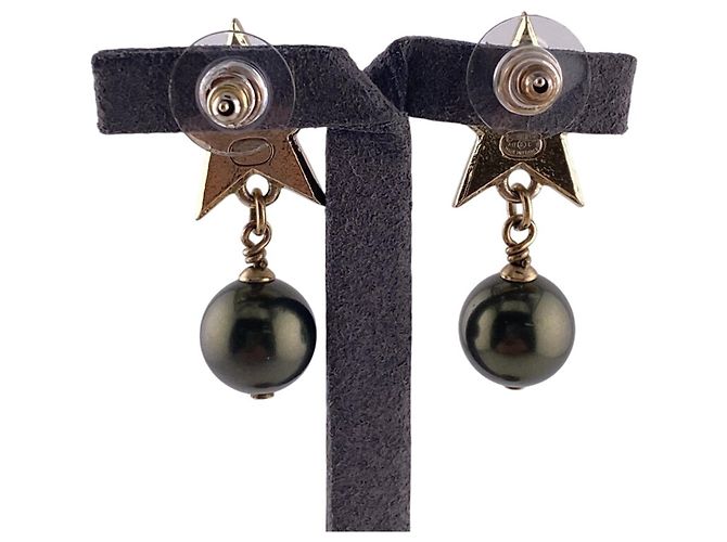 Orecchini a perla stella Coco Mark A17C di Chanel D'oro Verde - vista 5