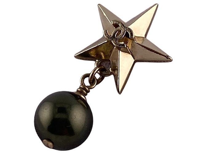 Orecchini a perla stella Coco Mark A17C di Chanel D'oro Verde - vista 7