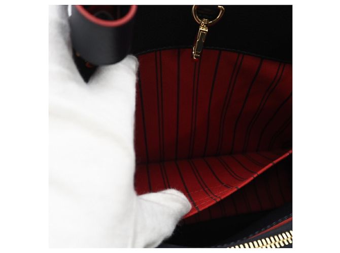 Bolso de Hombro Montaigne MM Empreinte Louis Vuitton Roja Azul marino - vista 10