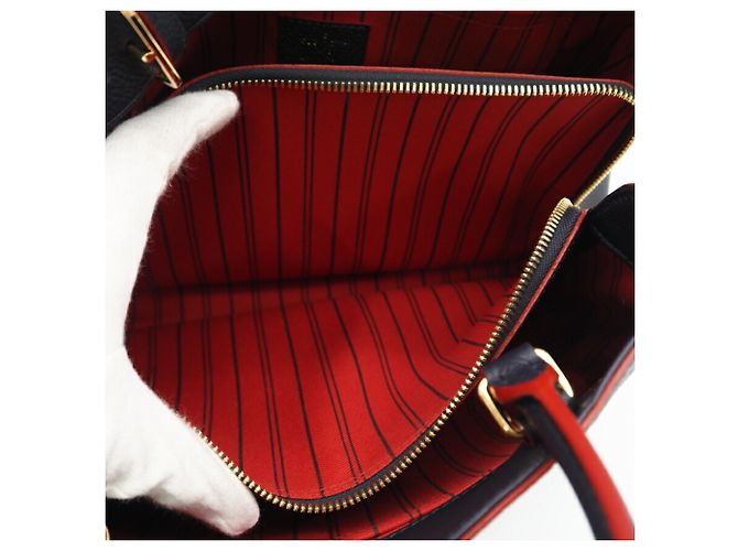 Bolso de Hombro Montaigne MM Empreinte Louis Vuitton Roja Azul marino - vista 11