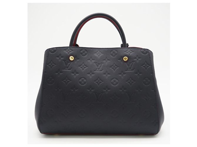 Bolso de Hombro Montaigne MM Empreinte Louis Vuitton Roja Azul marino - vista 4