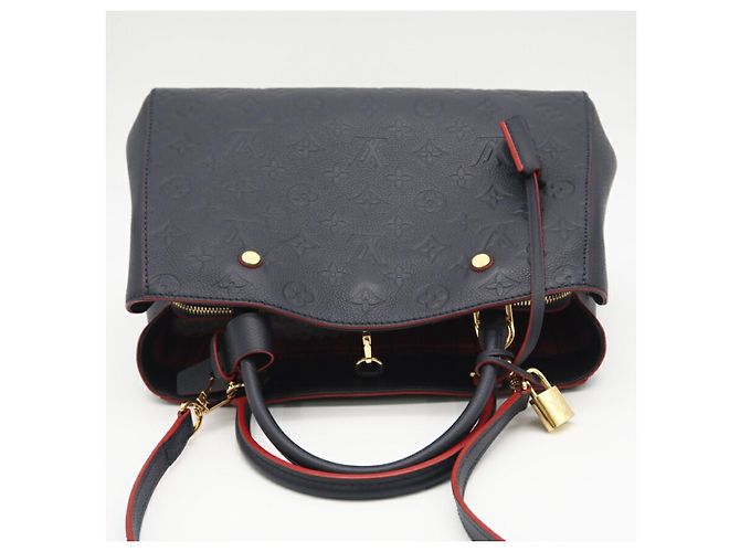 Bolso de Hombro Montaigne MM Empreinte Louis Vuitton Roja Azul marino - vista 5