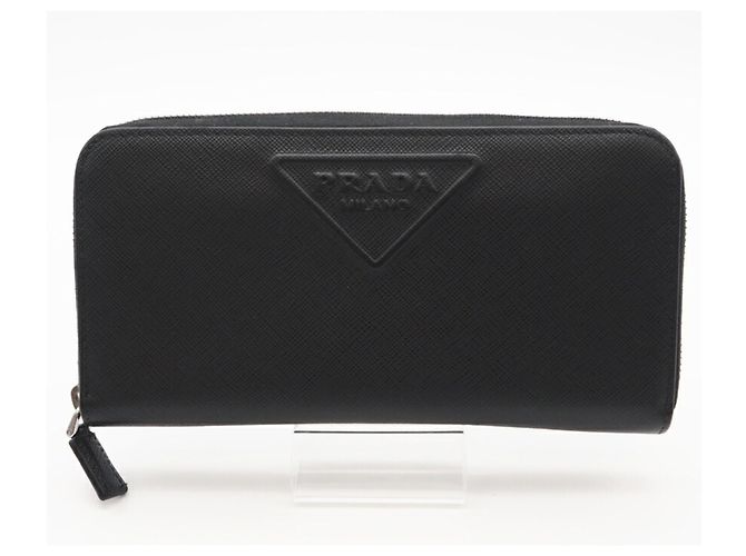 Prada Saffiano Long Wallet Black - view 2