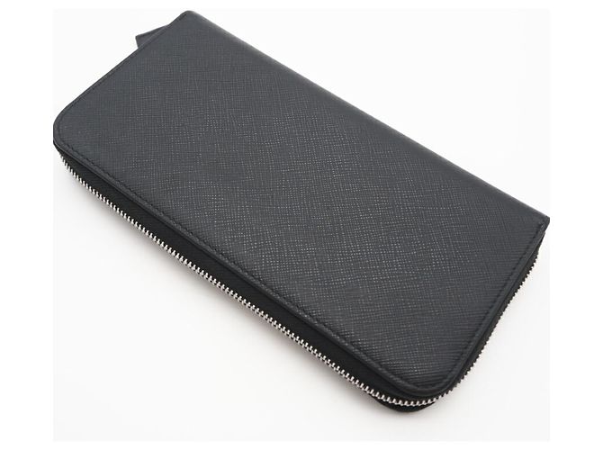 Prada Saffiano Long Wallet Black - view 4