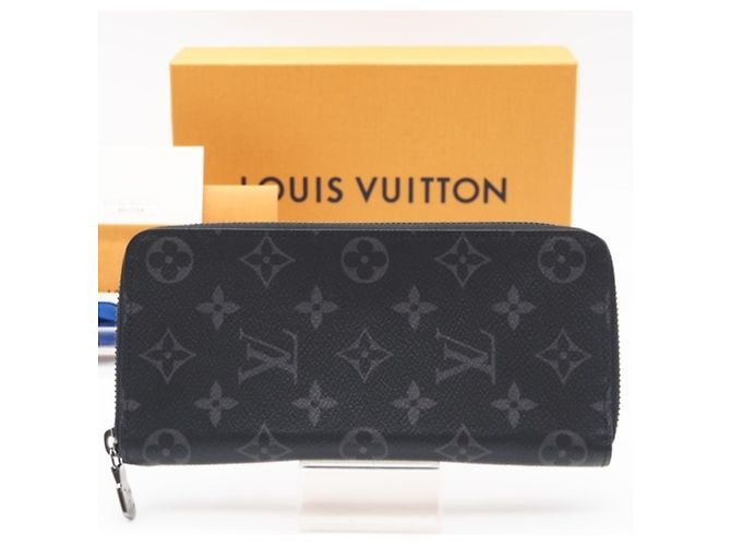 Louis Vuitton Eclipse Zippy Wallet Vertical Brown Black - view 2