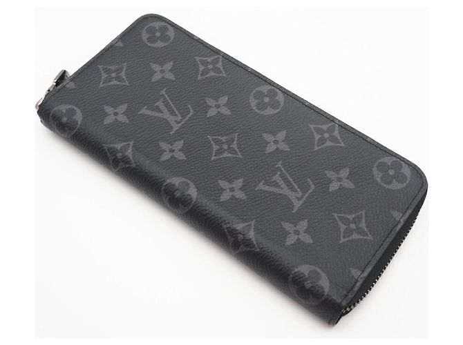 Louis Vuitton Eclipse Zippy Wallet Vertical Brown Black - view 3