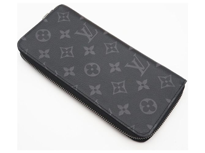 Louis Vuitton Eclipse Zippy Wallet Vertical Brown Black - view 4