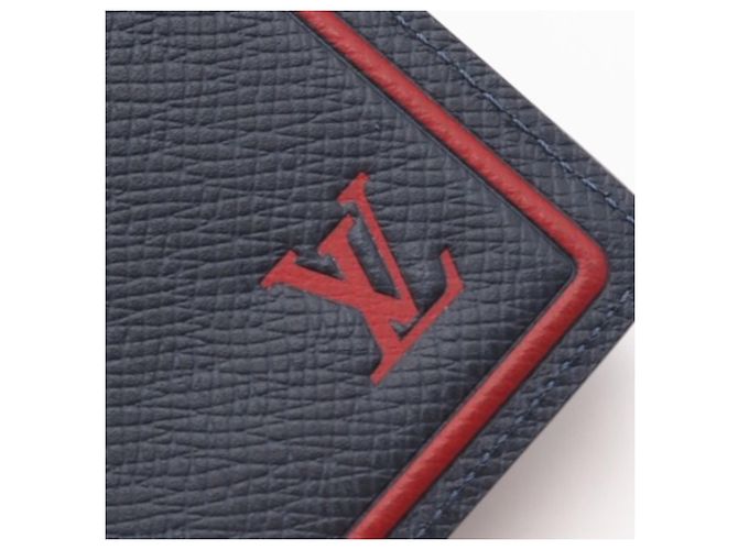 Portafoglio Lungo Brazza in Taiga Louis Vuitton Rosso Blu - vista 9