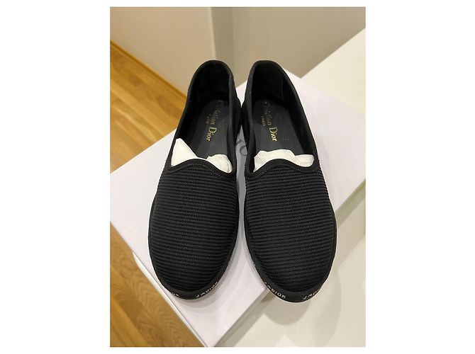 Ballerine Christian Dior in tessuto nero - vista 2