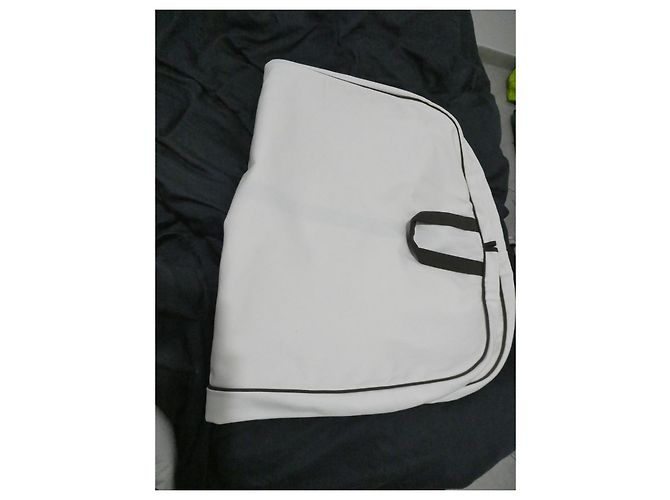 Hermès garment bag in new canvas 110X60cm Cream - view 3