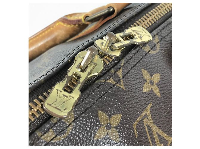 Keepall Borsa a Spalla in Tela Monogram Louis Vuitton Marrone - vista 12