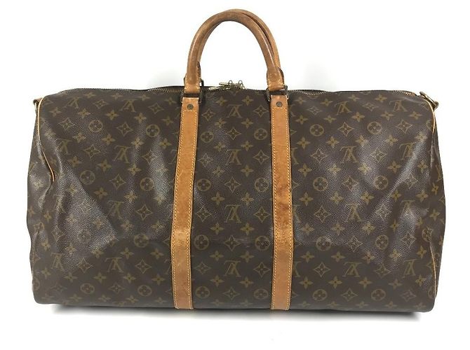 Keepall Borsa a Spalla in Tela Monogram Louis Vuitton Marrone - vista 2