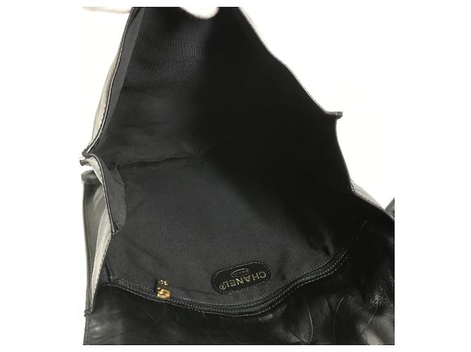 Borsa a tracolla in pelle nera Chanel Nero - vista 13