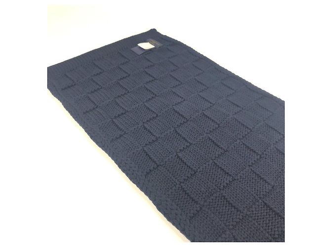 Sciarpa in lana bicolore Damies Snugg di Louis Vuitton Bianco Blu navy - vista 11