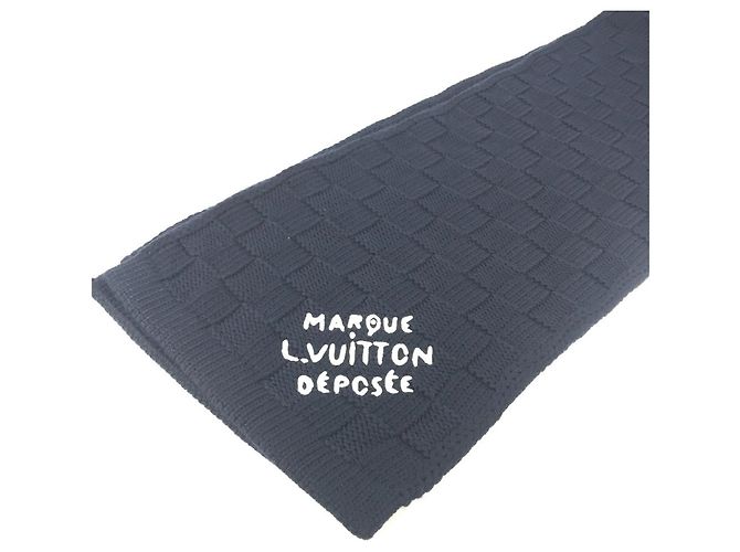 Sciarpa in lana bicolore Damies Snugg di Louis Vuitton Bianco Blu navy - vista 2