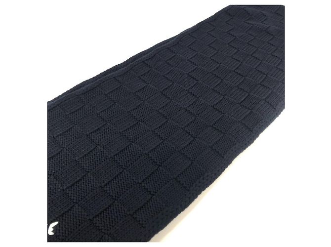 Sciarpa in lana bicolore Damies Snugg di Louis Vuitton Bianco Blu navy - vista 3