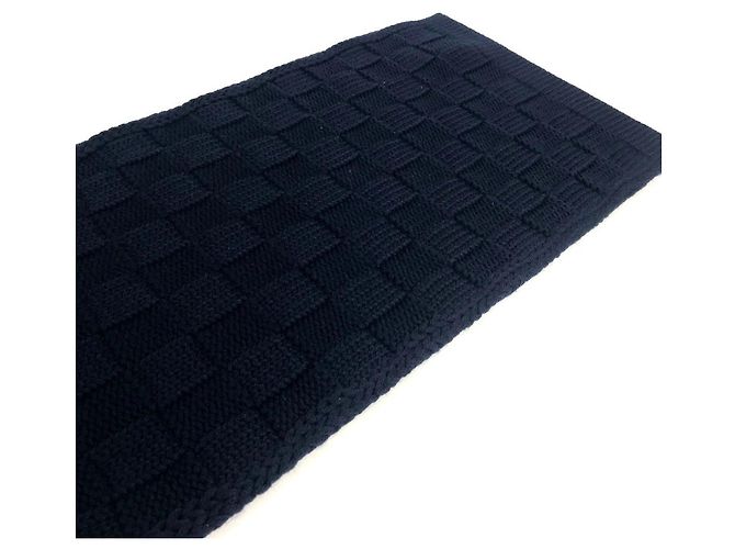 Sciarpa in lana bicolore Damies Snugg di Louis Vuitton Bianco Blu navy - vista 6