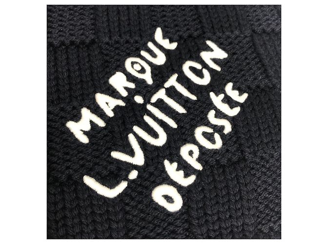 Sciarpa in lana bicolore Damies Snugg di Louis Vuitton Bianco Blu navy - vista 7