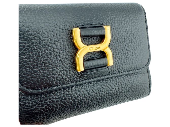 Chloé Marcie Small Trifold Wallet in Black - view 7