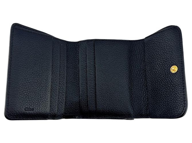 Chloé Marcie Small Trifold Wallet in Black - view 9