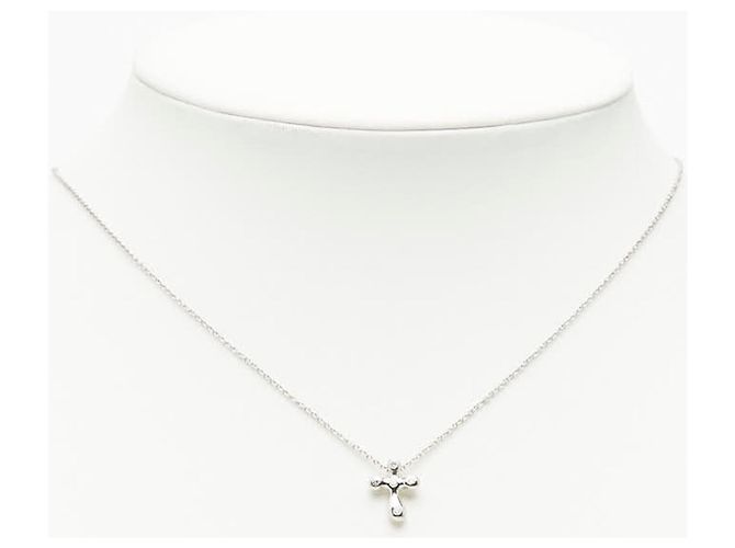 Tiffany & Co Collana con pendente a croce piccolo Elsa Peretti di Tiffany Argento - vista 7