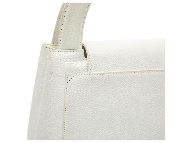 Borsa in pelle bianca Chanel Coco Mark Bianco - vista 4