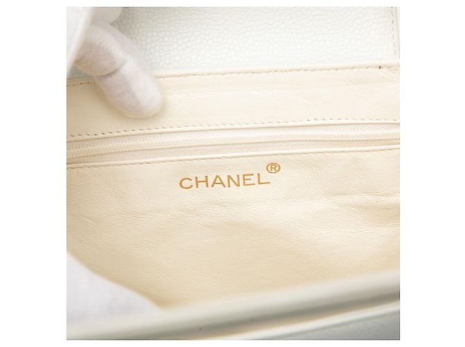 Borsa in pelle bianca Chanel Coco Mark Bianco - vista 6