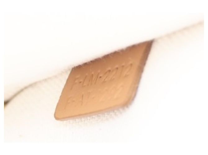Céline Borsa a spalla cabas verticale mini in tela Celine Marrone Bianco - vista 10
