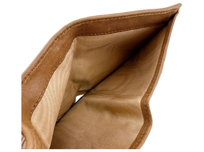 Cartera bifold marrón con logo en relieve Miu Miu Castaño - vista 11