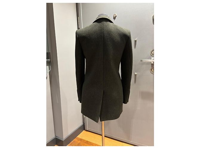 Autre Marque Blaze Milano Abrigo de Lana de Doble Botonadura Verde Oscuro - vista 2