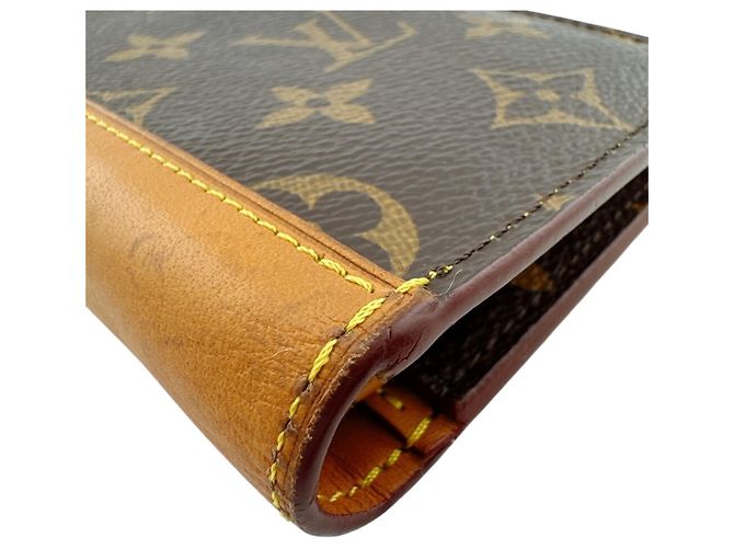 Brazza Louis Vuitton Monogram Lang Wallet Braun - Ansicht 3