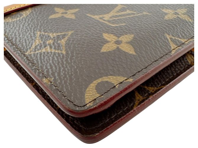 Brazza Louis Vuitton Monogram Lang Wallet Braun - Ansicht 6
