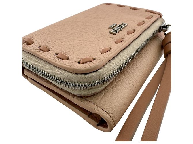 Fendi Pink Peekaboo Micro Topstitch Tri-fold Wallet - view 3