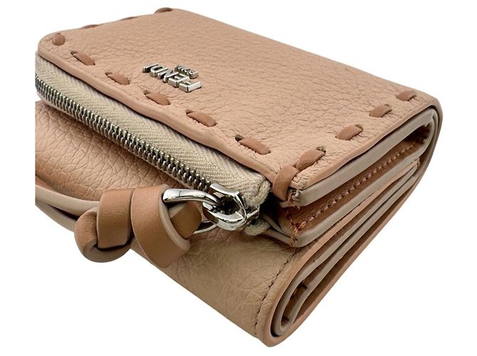 Fendi Pink Peekaboo Micro Topstitch Tri-fold Wallet - view 6