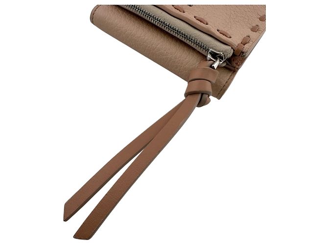 Fendi Pink Peekaboo Micro Topstitch Tri-fold Wallet - view 7