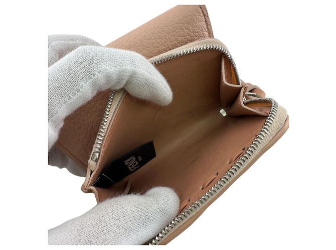 Fendi Pink Peekaboo Micro Topstitch Tri-fold Wallet - view 8