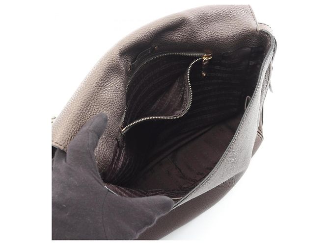Céline Borsa a tracolla in pelle marrone Celine - vista 3
