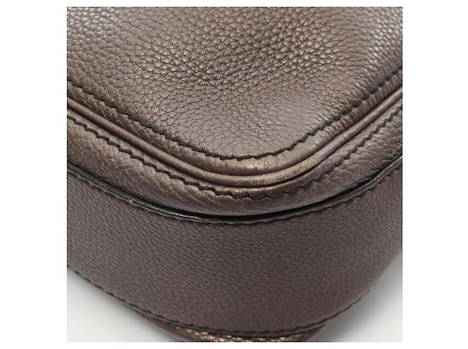 Céline Borsa a tracolla in pelle marrone Celine - vista 7